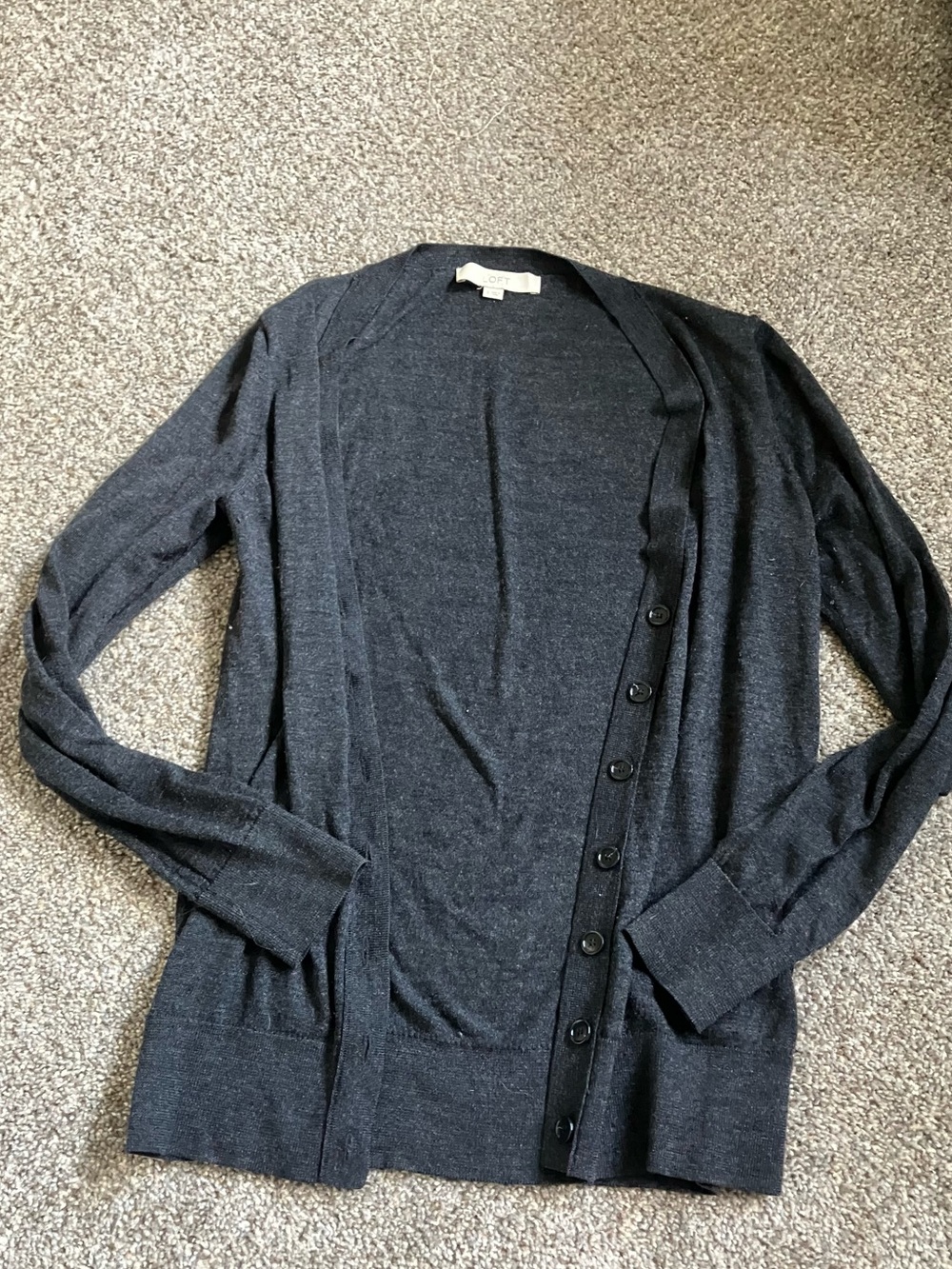 Loft Charcoal Grey Cardigan Women’s Size
